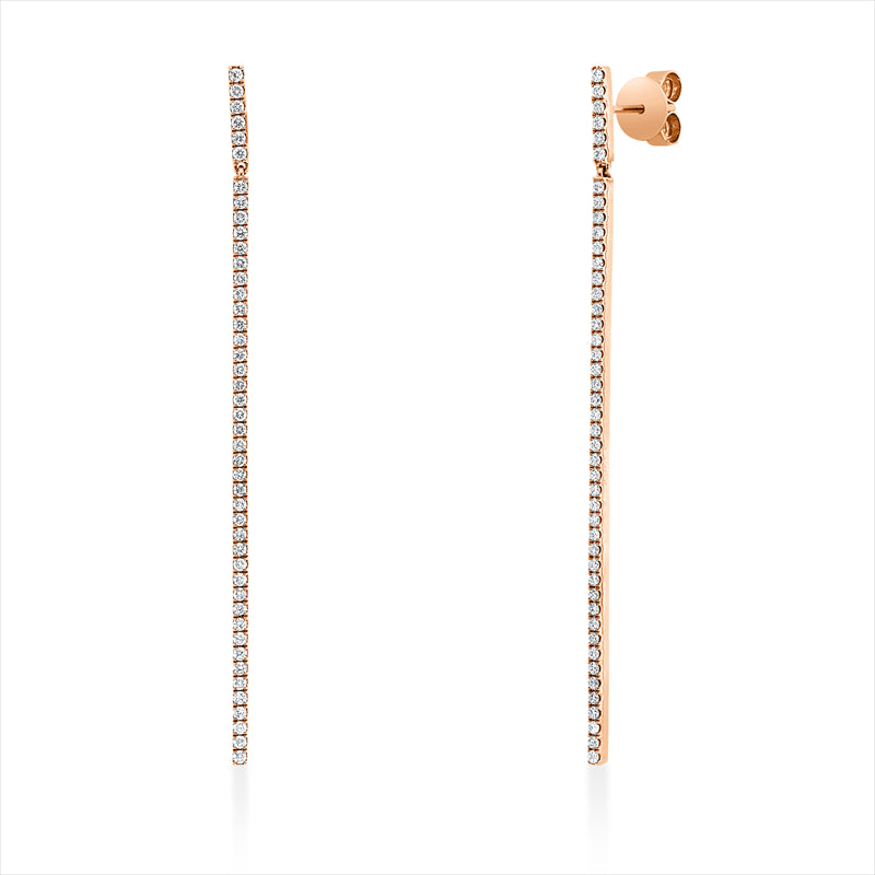 Ohrschmuck 18 kt RG, 90 Brill. 0,77 ct, TW-si