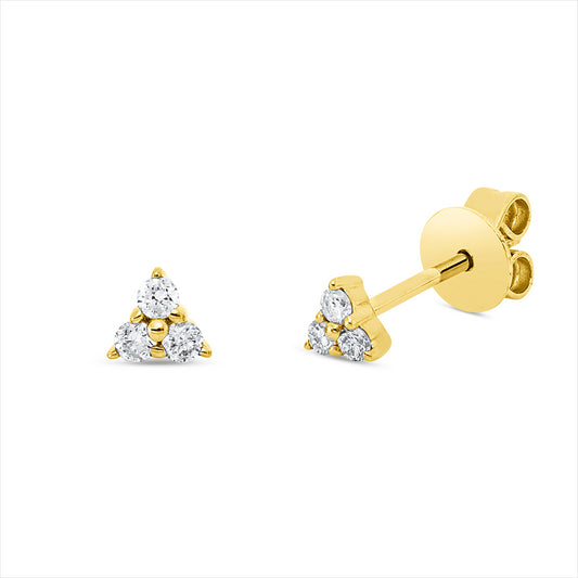 Ohrstecker 18 kt GG, 6 Brill. 0,08 ct, TW-si