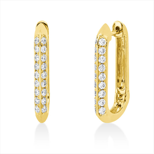 Creolen 18 kt GG, 36 Brill. 0,56 ct, TW-si