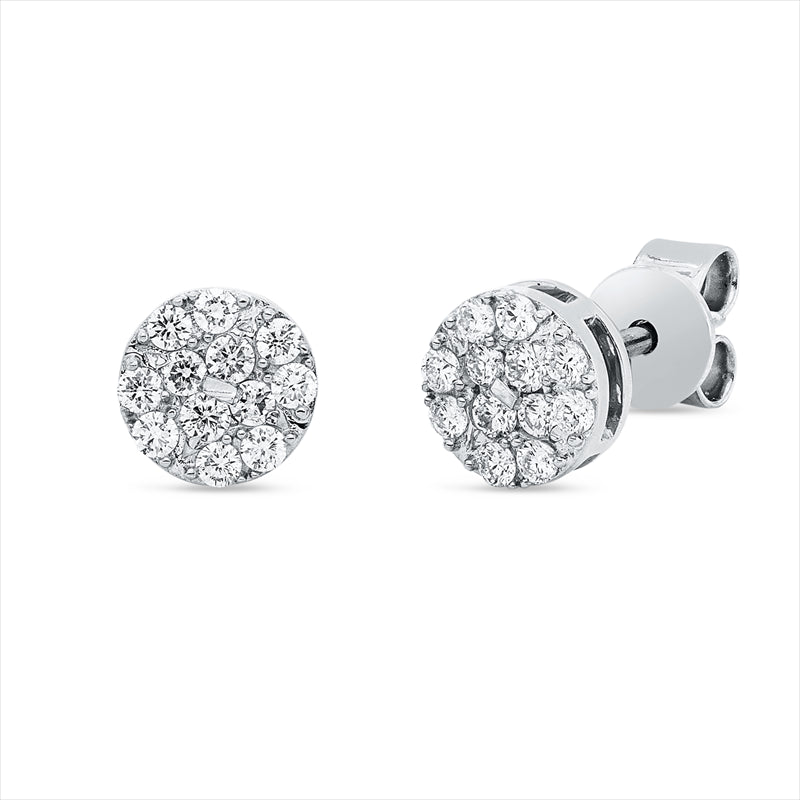 Ohrstecker 18 kt WG, 24 Brill. 0,28 ct, TW-vsi/si