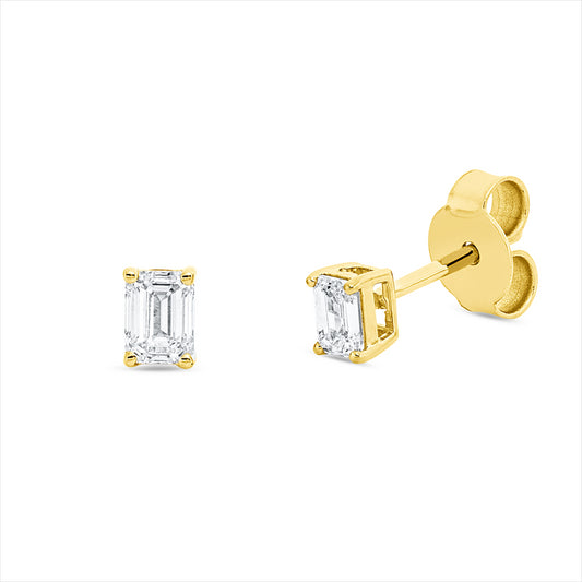 Ohrstecker 18 kt GG, 2 Sm.schliff 0,39 ct, TW-si