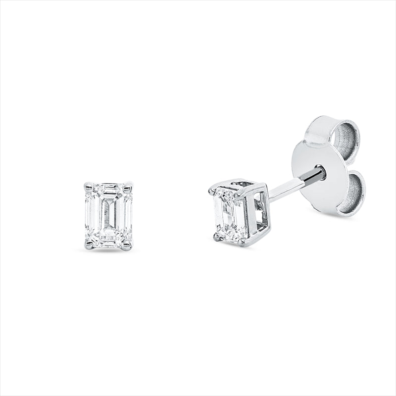 Ohrstecker 18 kt WG, 2 Sm.schliff 0,38 ct, TW-si