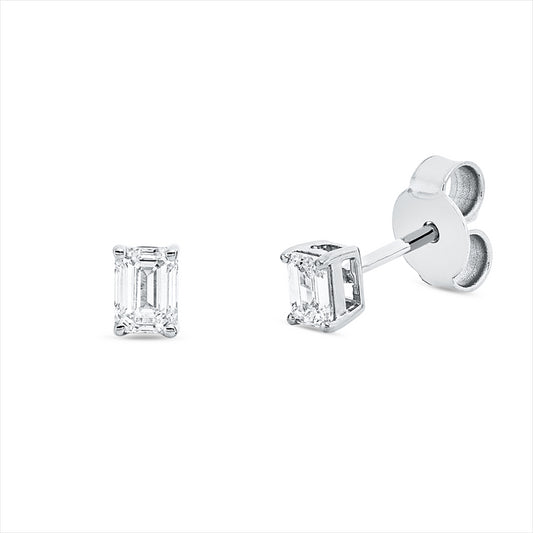 Ohrstecker 18 kt WG, 2 Sm.schliff 0,38 ct, TW-si