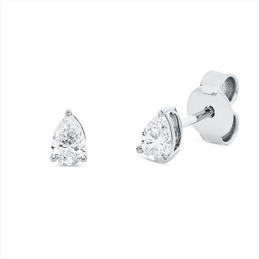 Ohrstecker 18 kt WG, 2 Tropfen 0,43 ct, TW-si