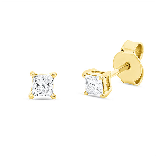 Ohrstecker 18 kt GG, 2 Princ. 0,36 ct, TW-si