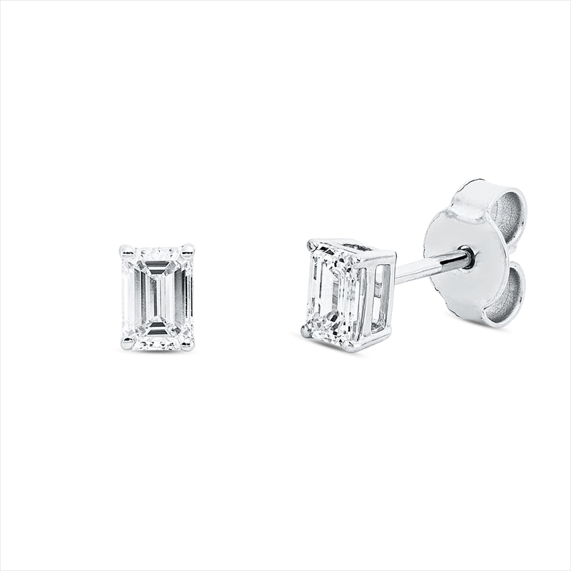 Ohrstecker 18 kt WG, GIA 2527763955,2516949536, 1 Sm.schliff 0,31 ct, 1 Sm.schliff 0,30 ct, F-vs2