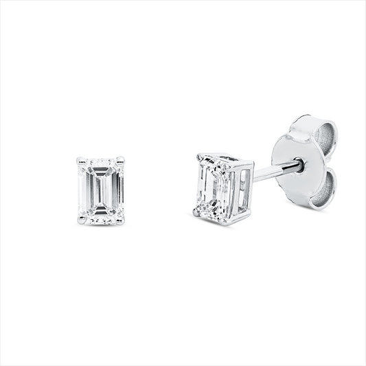 Ohrstecker 18 kt WG, GIA 2527763955,2516949536, 1 Sm.schliff 0,31 ct, 1 Sm.schliff 0,30 ct, F-vs2