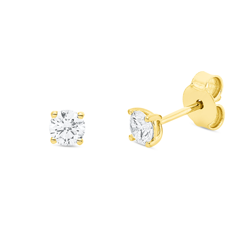 Ohrstecker 18 kt GG, 2 Brill. 0,51 ct, TW-si