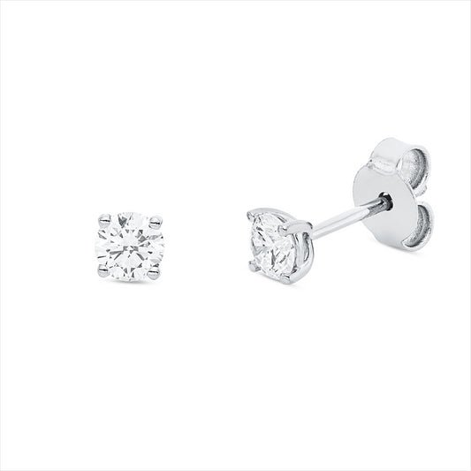 Ohrstecker 18 kt WG, 2 Brill. 0,50 ct, TW-si