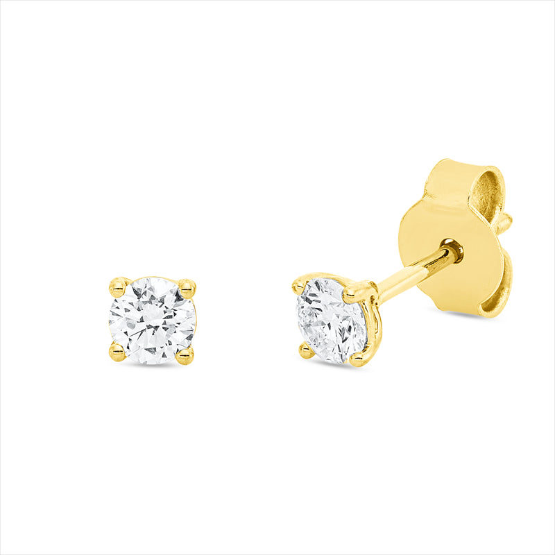 Ohrstecker 18 kt GG, 2 Brill. 0,40 ct, TW-si
