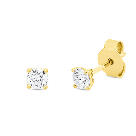 Ohrstecker 18 kt GG, 2 Brill. 0,40 ct, TW-si