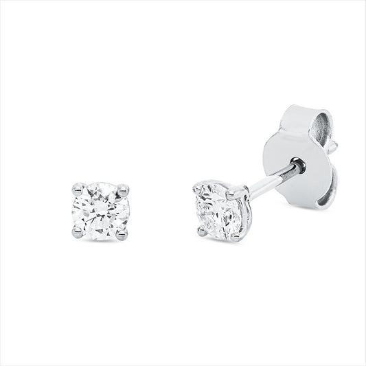 Ohrstecker 18 kt WG, 2 Brill. 0,40 ct, TW-si