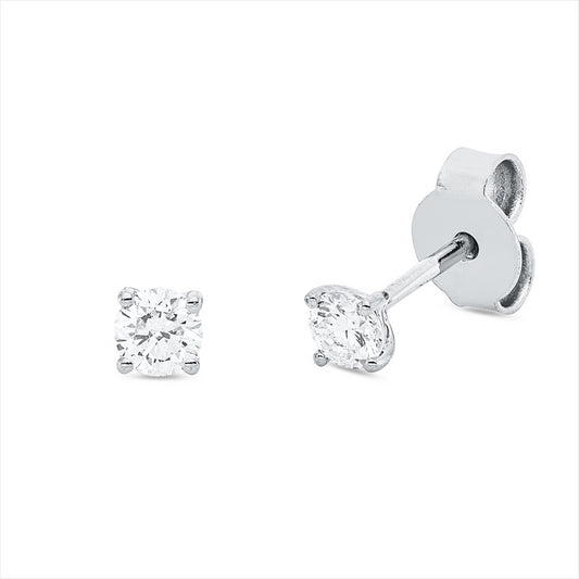 Ohrstecker 18 kt WG, 2 Brill. 0,30 ct, TW-si