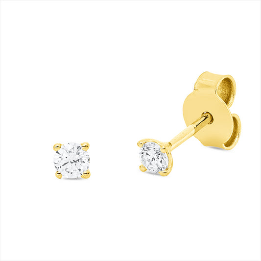 Ohrstecker 18 kt GG, 2 Brill. 0,20 ct, TW-si
