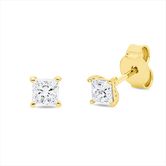Ohrstecker 18 kt GG, 2 Princ. 0,46 ct, TW-si