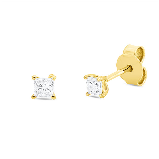 Ohrstecker 18 kt GG, 2 Princ. 0,31 ct, TW-si