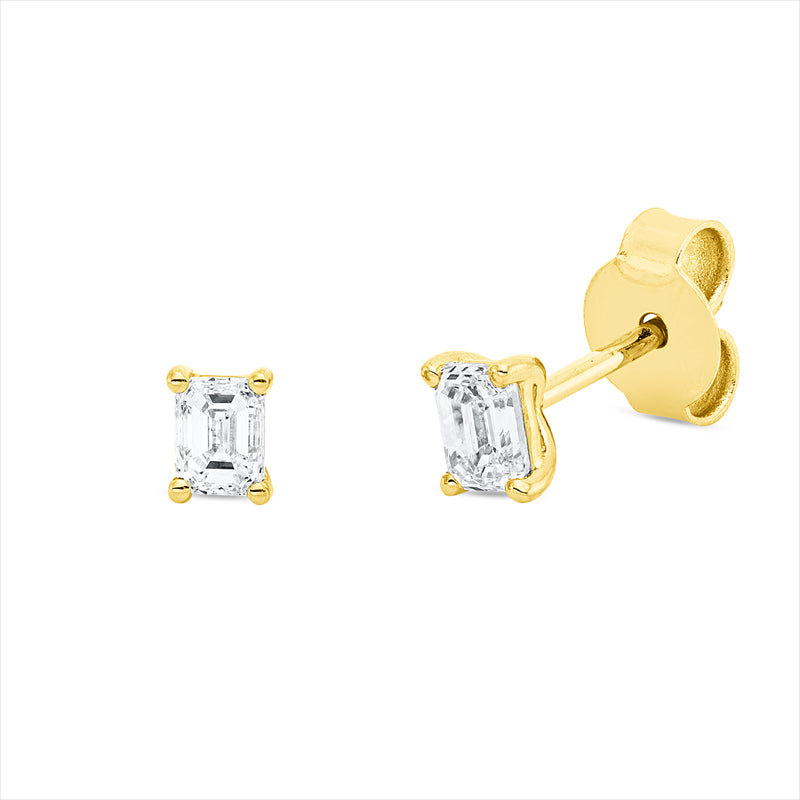 Ohrstecker 18 kt GG, 2 Sm.schliff 0,51 ct, TW-si