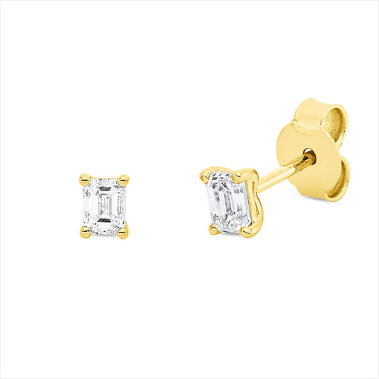 Ohrstecker 18 kt GG, 2 Sm.schliff 0,51 ct, TW-si