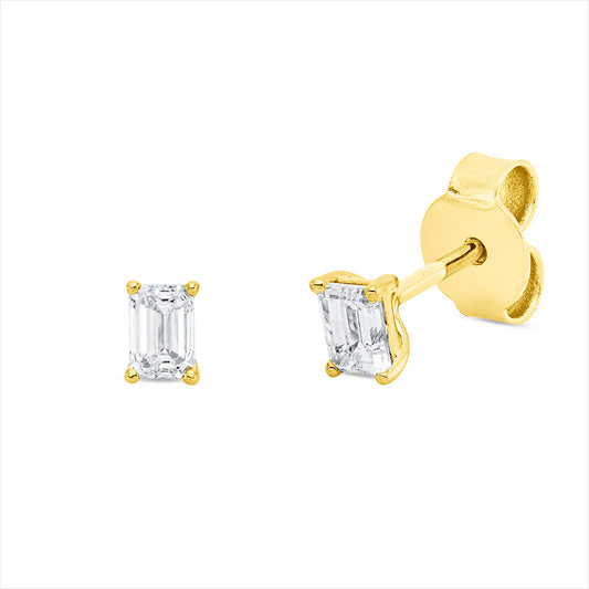 Ohrstecker 18 kt GG, 2 Sm.schliff 0,41 ct, TW-si