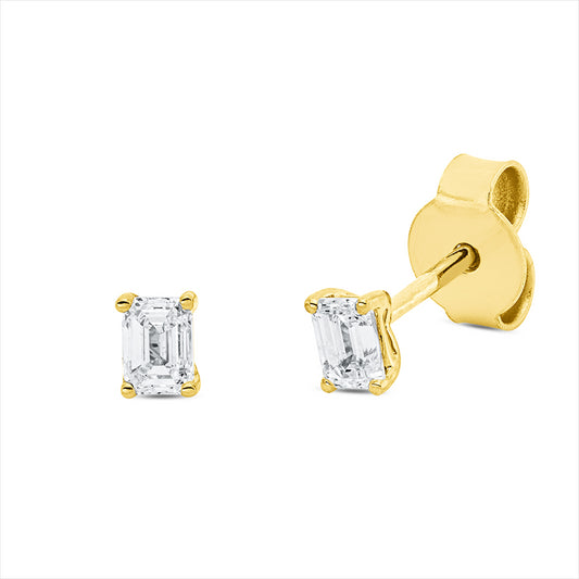 Ohrstecker 18 kt GG, 2 Sm.schliff 0,35 ct, TW-si