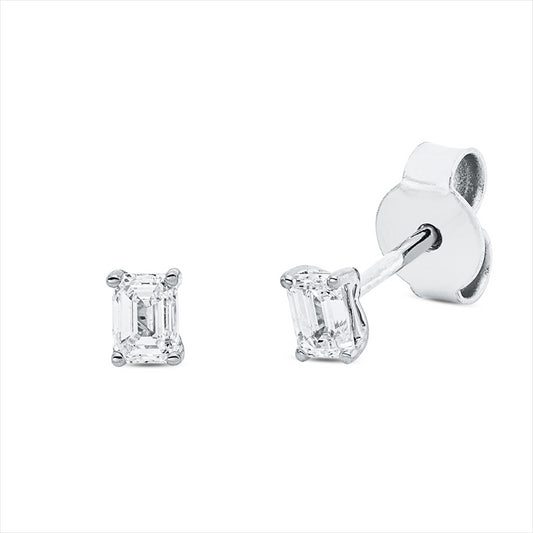 Ohrstecker 18 kt WG, 2 Sm.schliff 0,31 ct, TW-si