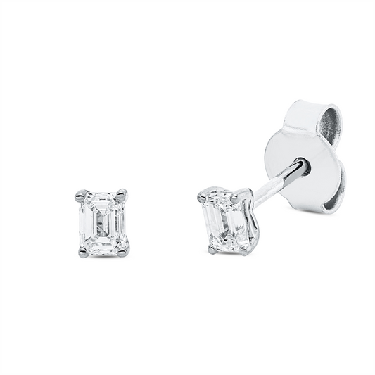 Ohrstecker 18 kt WG, 2 Sm.schliff 0,31 ct, TW-si