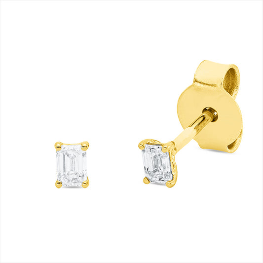 Ohrstecker 18 kt GG, 2 Sm.schliff 0,19 ct, TW-si