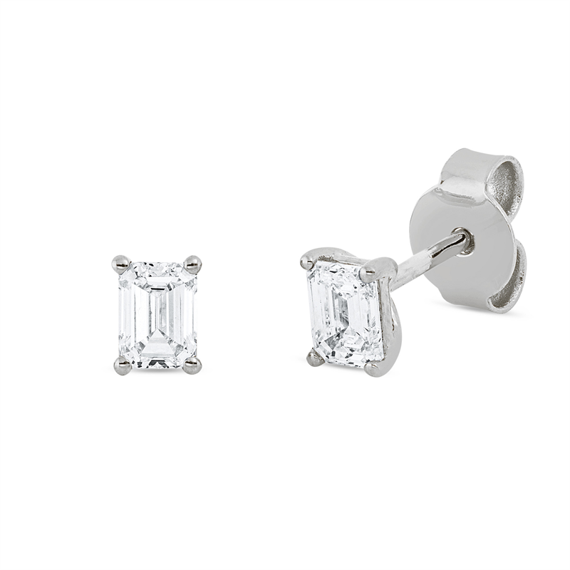 Ohrstecker 18 kt WG, GIA6512999070 + GIA6512984772, 2 Sm.schliff 0,60 ct, TW-vs2
