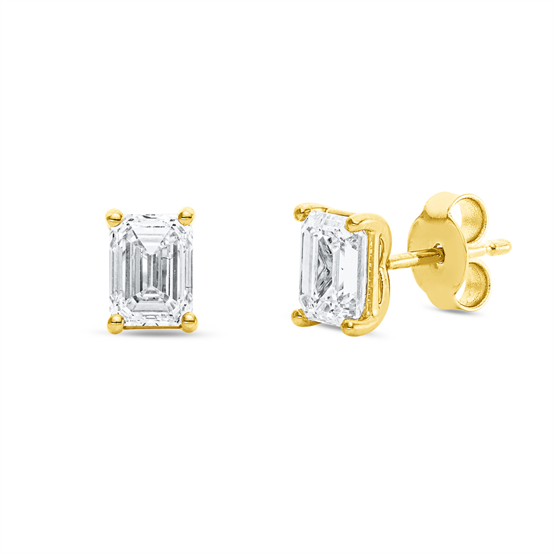 Ohrstecker 18 kt GG, GIA7528900722 + GIA6522470408, 2 Sm.schliff 2,00 ct, TW-vs2