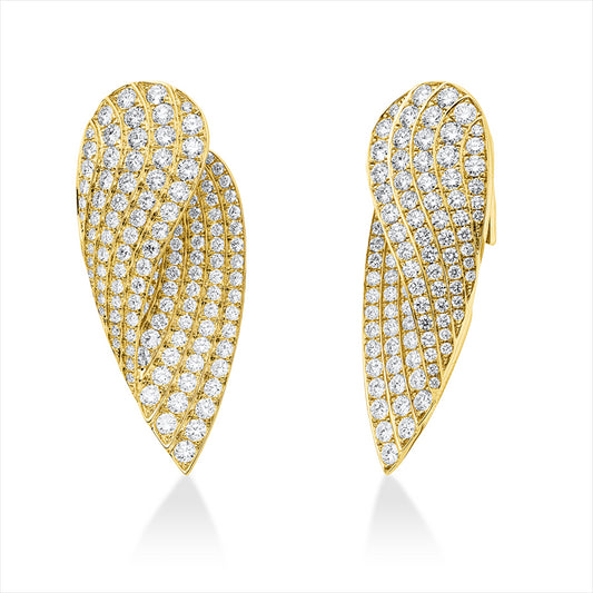 Creolen 18 kt GG, 242 Brill. 8,68 ct, TW-vsi