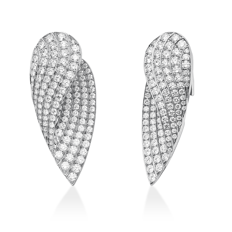 Ohrschmuck 18 kt WG, 242 Brill. 8,83 ct, TW-vsi