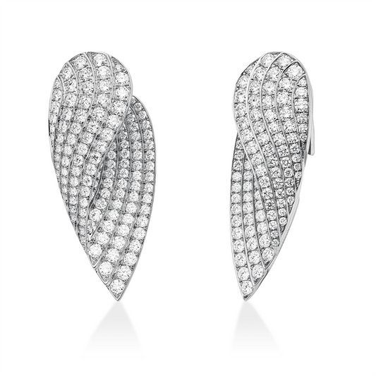 Ohrschmuck 18 kt WG, 242 Brill. 8,83 ct, TW-vsi