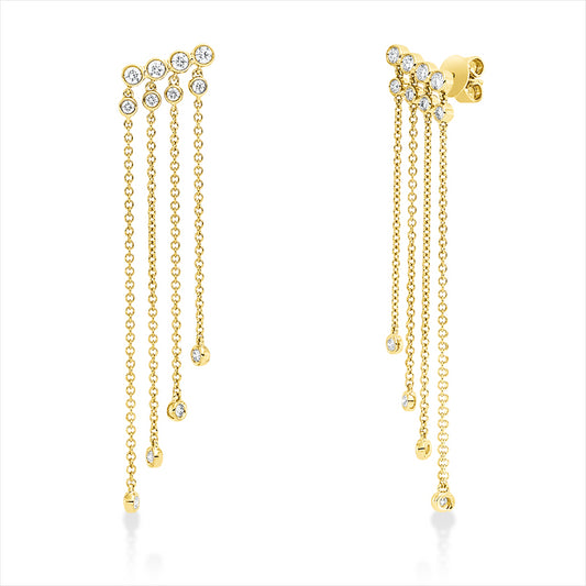 Ohrschmuck 14 kt GG, 8 Brill. 0,27 ct, TW-si, 16 0,26 ct, TW-si