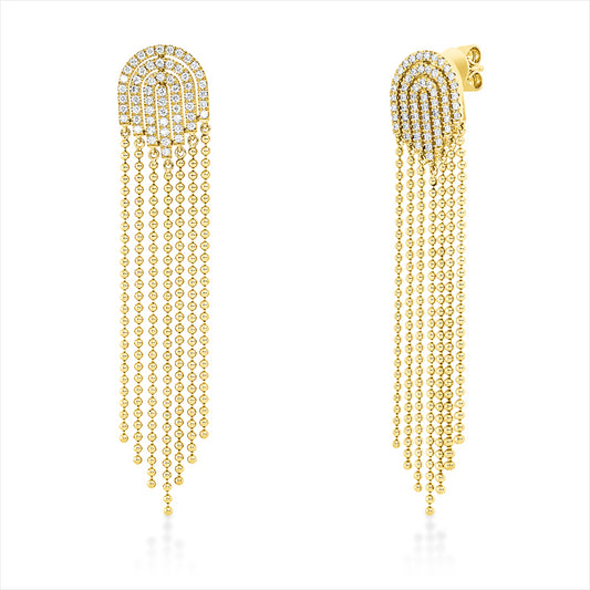 Ohrschmuck 14 kt GG, 116 Brill. 0,52 ct, TW-si