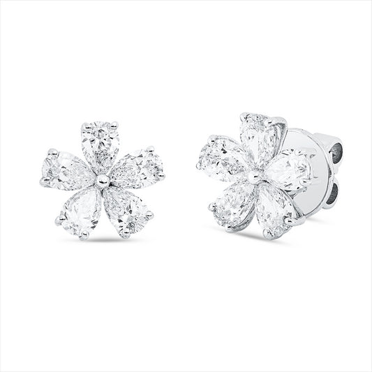 Ohrstecker 18 kt WG, 10 Tropfen 1,88 ct, TW-si