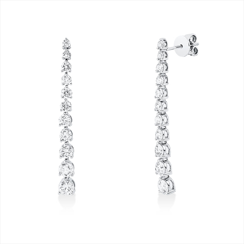 Ohrschmuck 18 kt WG, 22 Brill. 2,43 ct, TW-si