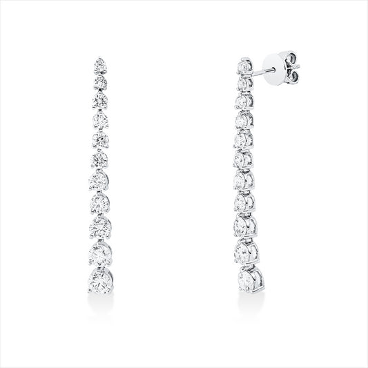 Ohrschmuck 18 kt WG, 22 Brill. 2,43 ct, TW-si