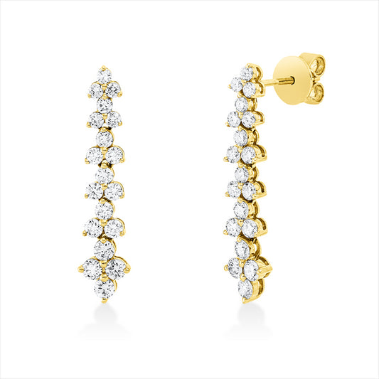 Creolen 18 kt GG, 38 Brill. 1,15 ct, TW-vsi/si