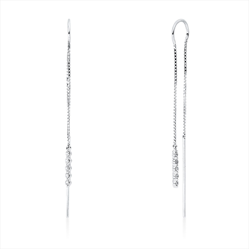 Ohrschmuck 18 kt WG, 10 Brill. 0,10 ct, TW-si