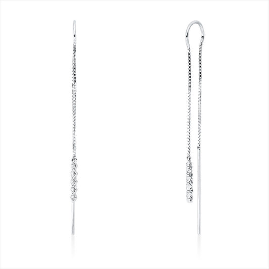 Ohrschmuck 18 kt WG, 10 Brill. 0,10 ct, TW-si