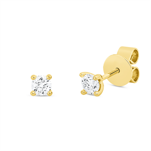 Ohrstecker 18 kt GG, 2 Brill. 0,30 ct, TW-si