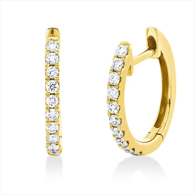 Creolen 18 kt GG, 20 Brill. 0,20 ct, TW-si