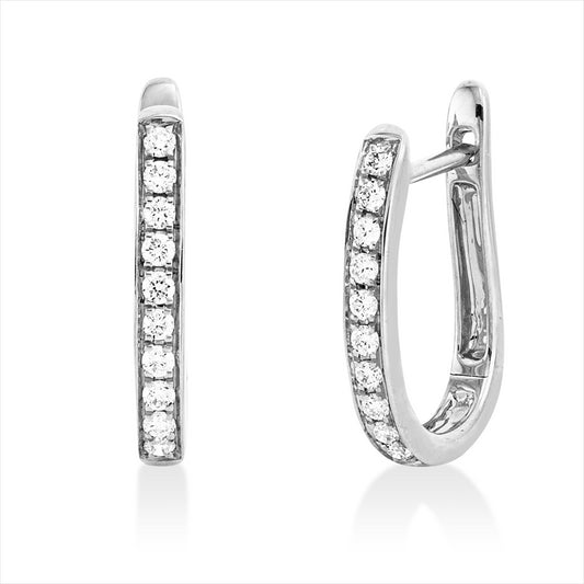 Creolen 18 kt WG, 20 Brill. 0,14 ct, TW-si