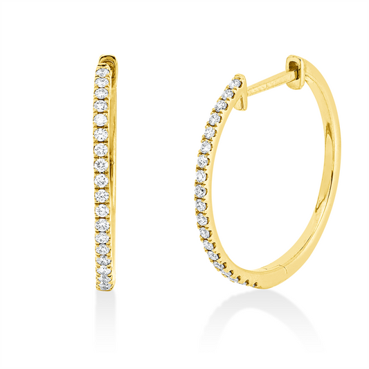 Creolen 18 kt GG, 38 Brill. 0,22 ct, TW-si