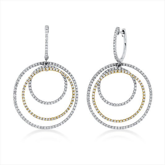 Ohrschmuck 18 kt WG+GG, 350 Brill. 2,15 ct, TW-vsi/si