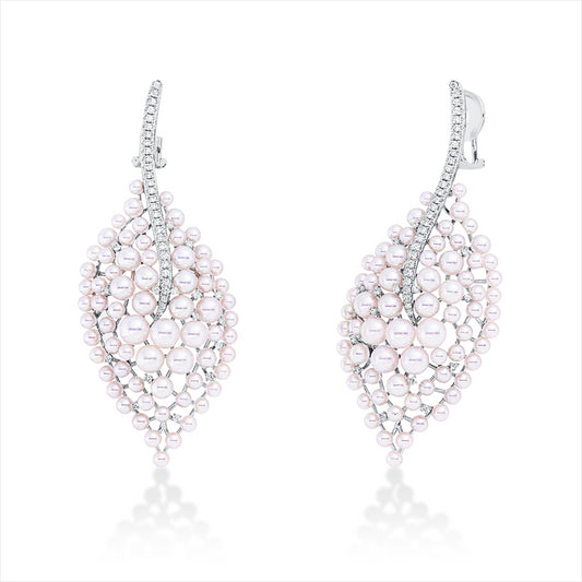 Ohrschmuck 18 kt WG, 90 Brill. 0,77 ct, TW-si, 138 SW weiß