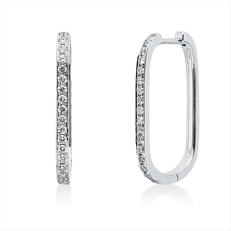 Creolen 18 kt WG, 34 Brill. 0,44 ct, TW-si