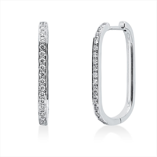 Creolen 18 kt WG, 34 Brill. 0,44 ct, TW-si