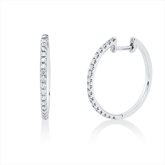 Creolen 18 kt WG, 36 Brill. 0,27 ct, TW-si