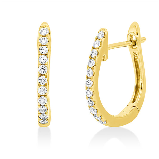 Creolen 18 kt GG, 22 Brill. 0,21 ct, TW-si